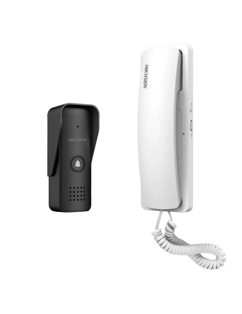 HIKVISION Kit de portero - Tecnología 2 hilos analógico - Placa y tele