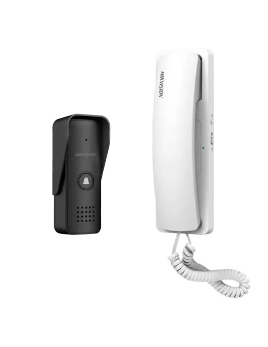 HIKVISION Kit de portero - Tecnología 2 hilos analógico - Placa y tele