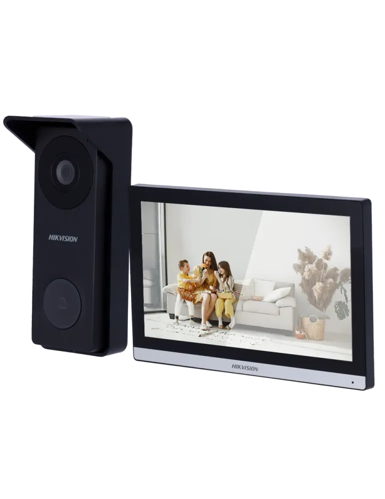 HIKVISION Kit de videoportero - Tecnología 4 hilos analógico y WiFi -