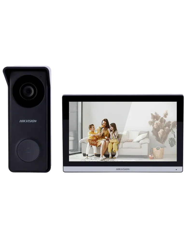 HIKVISION Kit de videoportero - Tecnología 4 hilos analógico y WiFi -