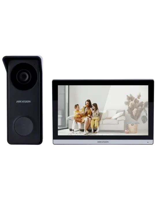 HIKVISION Kit de videoportero - Tecnología 4 hilos analógico y WiFi -