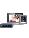 HIKVISION Kit de videoportero - Tecnología IP y WiFi | Switch PoE - Pl