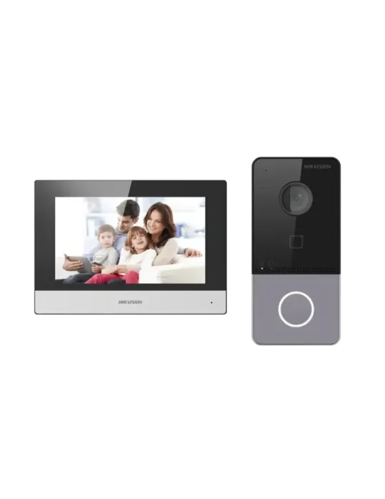 HIKVISION Kit de videoportero - Tecnología IP y WiFi - Placa y monitor