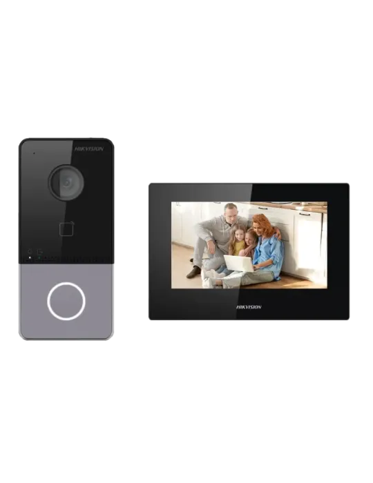 HIKVISION Kit de videoportero - Tecnología IP y WiFi - Placa y monitor
