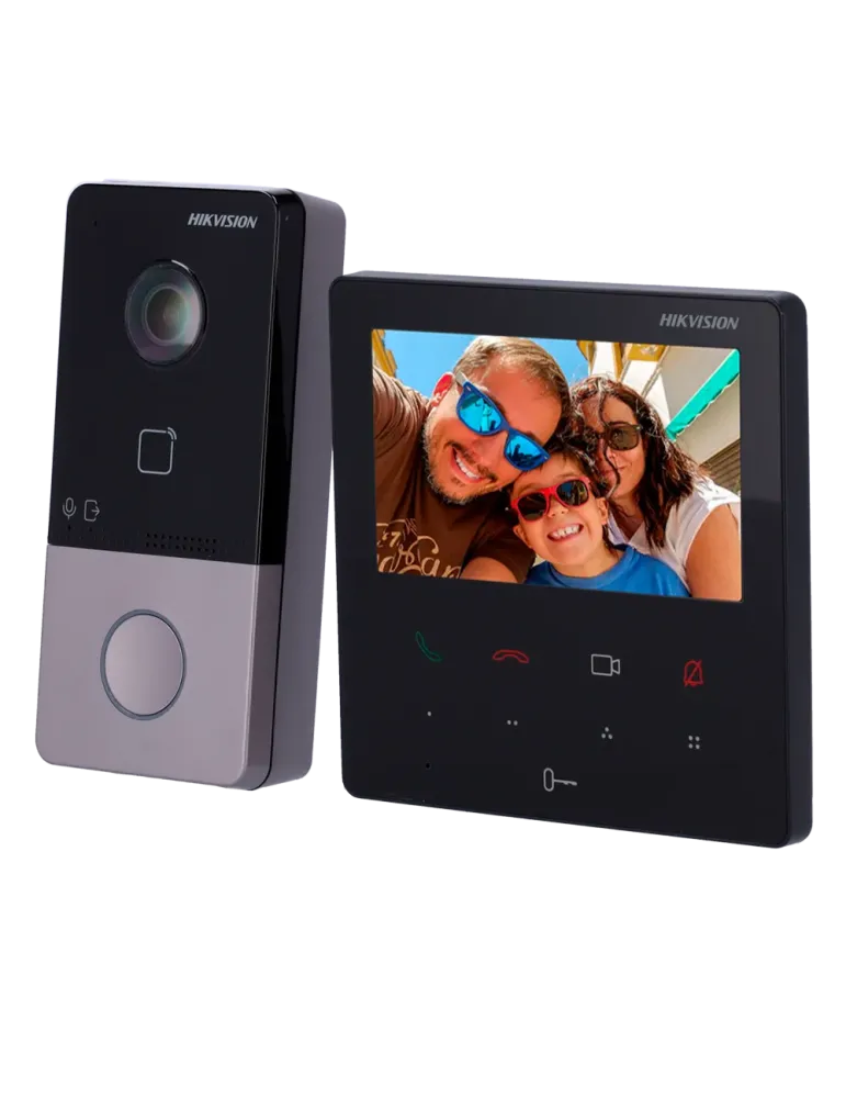 HIKVISION Kit de videoportero - Tecnología IP y WiFi - Placa y monitor