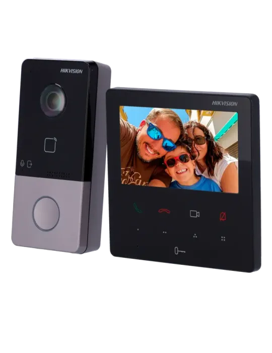 HIKVISION Kit de videoportero - Tecnología IP y WiFi - Placa y monitor