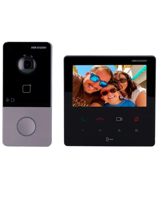 HIKVISION Kit de videoportero - Tecnología IP y WiFi - Placa y monitor