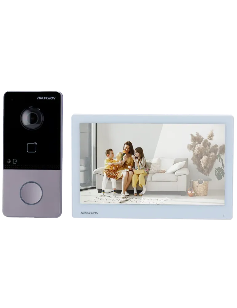 HIKVISION Kit de videoportero - Tecnología IP y WiFi | Switch PoE - Pl