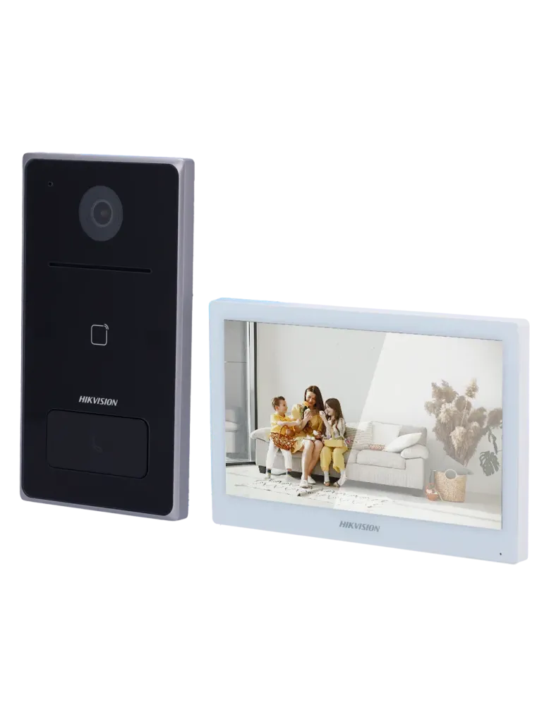 HIKVISION Kit de videoportero - Tecnología IP y WiFi - Placa y monitor