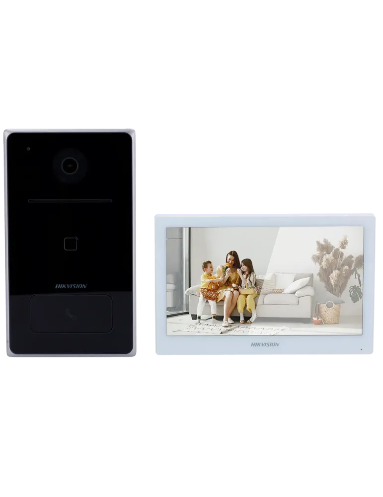 HIKVISION Kit de videoportero - Tecnología IP y WiFi - Placa y monitor