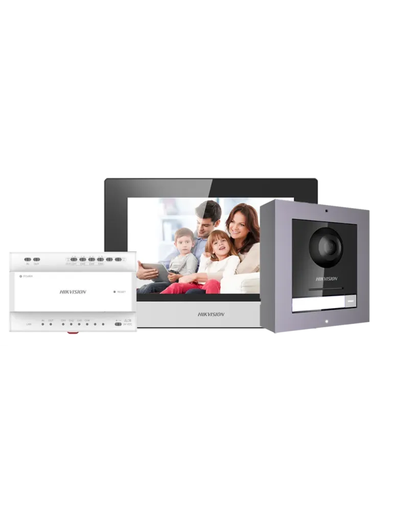HIKVISION Kit de videoportero - Tecnología 2 hilos con TCP/IP y WiFi -