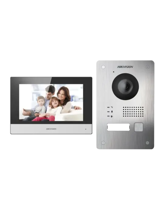 HIKVISION Kit de videoportero - Tecnología 2 hilos con TCP/IP y WiFi -