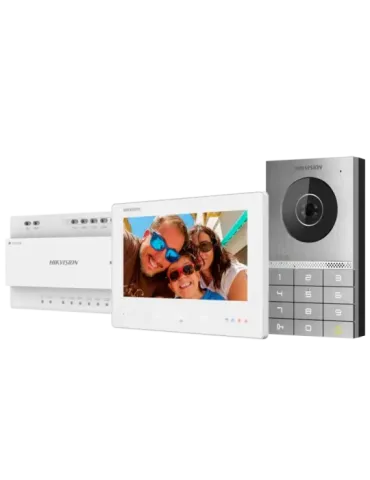 HIKVISION INTERCOM Kit de videoportero con dos relés - Tecnología 2 hi