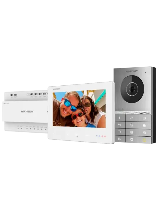 HIKVISION INTERCOM Kit de videoportero con dos relés - Tecnología 2 hi
