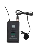 DSPPA Micrófono lavalier - UHF - Control de volumen - Hasta 8h de auto