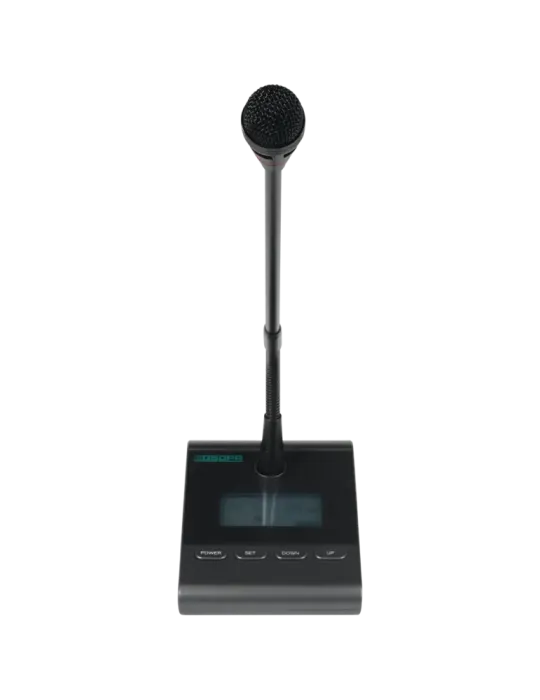 DSPPA Micrófono de pupitre - Inalámbrico - Alta potencia 14dBm - Baja