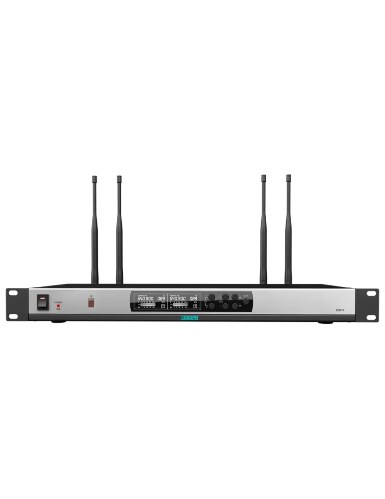 DSPPA Receptor de micrófonos inalámbrico - Canal dual - Pareado median