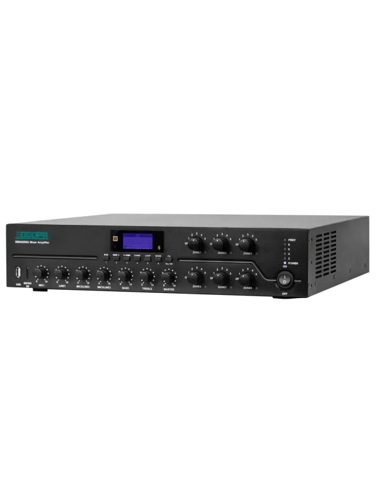 DSPPA Mini mezclador digital - Amplificador 100V - Reproductor USB / R