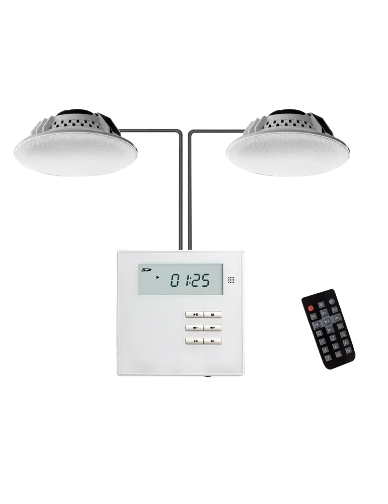 DSPPA 2 x Altavoces de techo 2x10W - Amplificador de pared - Reproducc