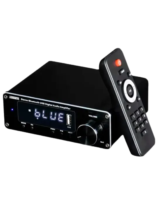 DSPPA Amplificador reproductor - 2 x 60W - Conexión Bluetooth - Reprod