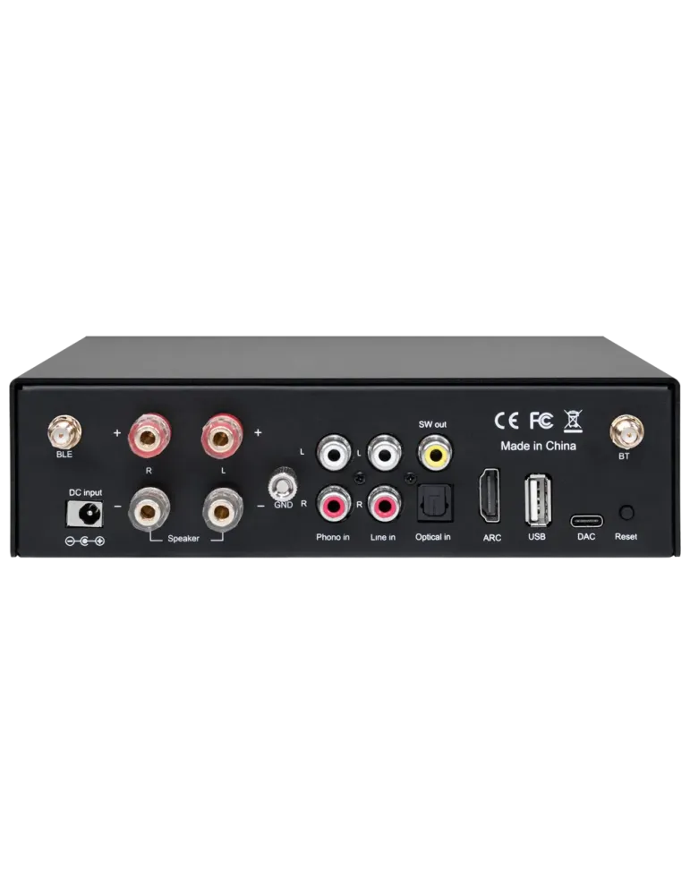 DSPPA Amplificador reproductor - 2 x 50W - Conexión Bluetooth dual - R