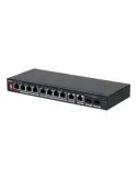Switch PoE Dahua PFS3210-8ET2GF-96 con alta potencia