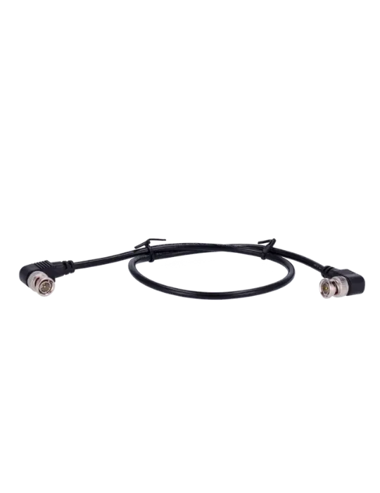 Cable Coaxial RG59 con Conector BNC en Codo - 60 cm