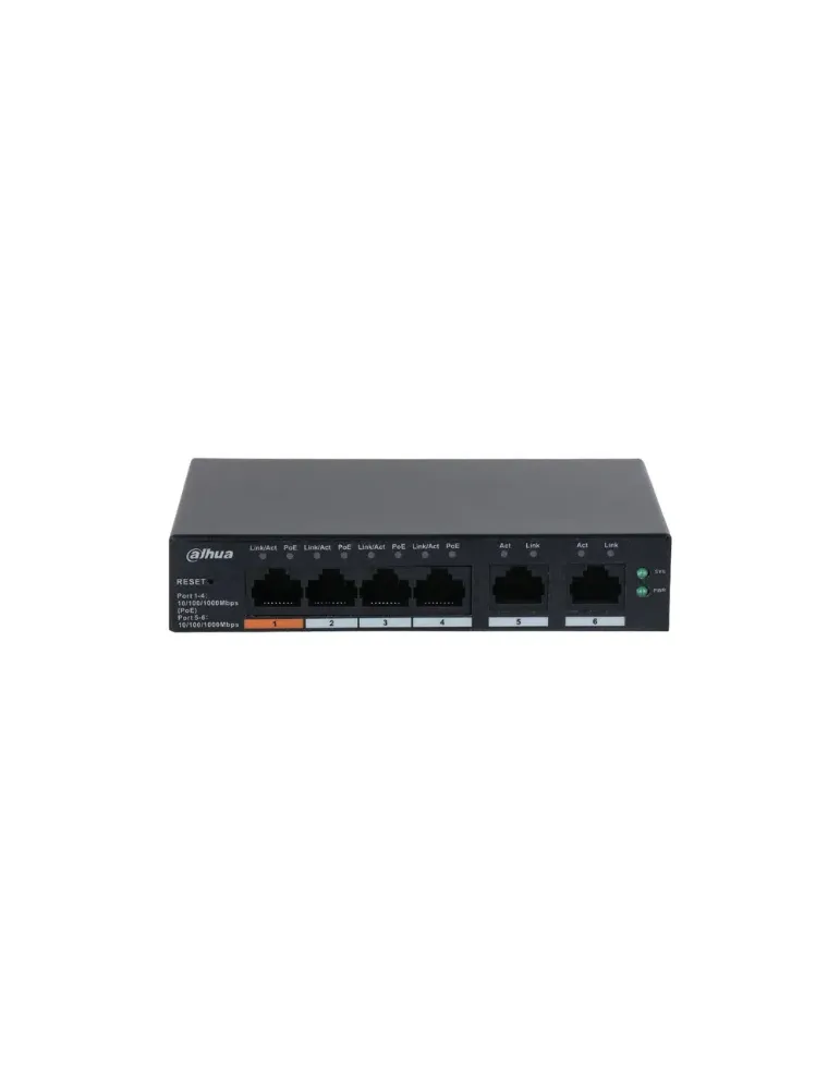 Switch Dahua CS4006-4GT-60: PoE Gigabit con Gestión en la Nube