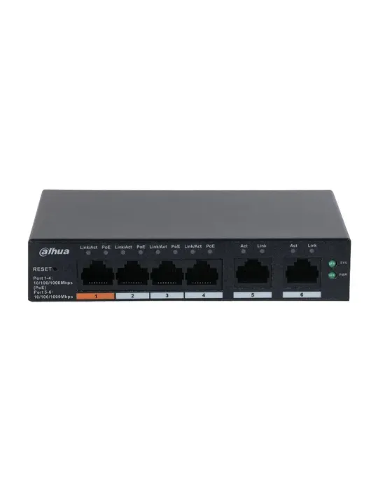 Switch Dahua CS4006-4GT-60: PoE Gigabit con Gestión en la Nube