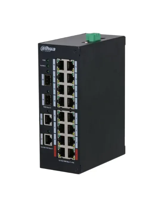 Switch Industrial Dahua HS3220-16GT-190: Eficiencia PoE Gigabit