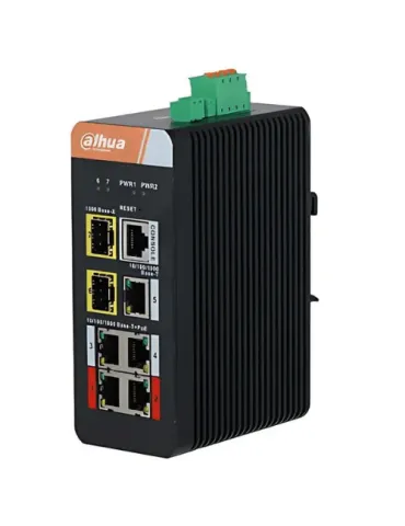Switch Dahua IS4207-4GT-120: PoE Industrial de Alto Rendimiento