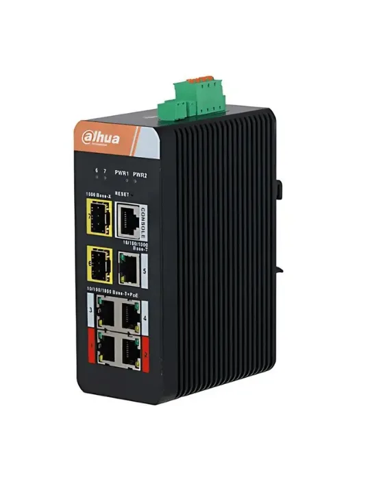 Switch Dahua IS4207-4GT-120: PoE Industrial de Alto Rendimiento