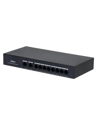 Switch PoE Gigabit DAHUA PFS3010-8GT-65 para Instalaciones Seguras