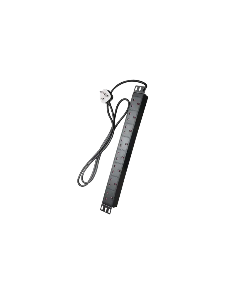 MCi PDU-8P1U-UK: Toma de Corriente Múltiple para Rack