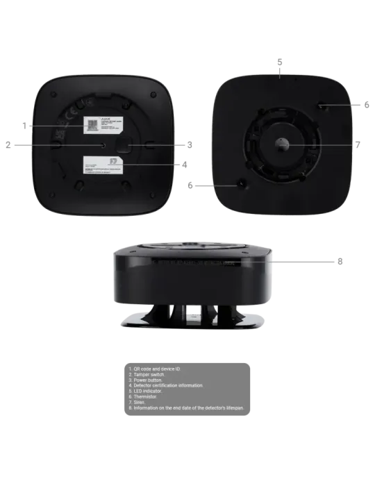 Compra el Detector termovelocimétrico Bidireccional Inalámbrico AJAX