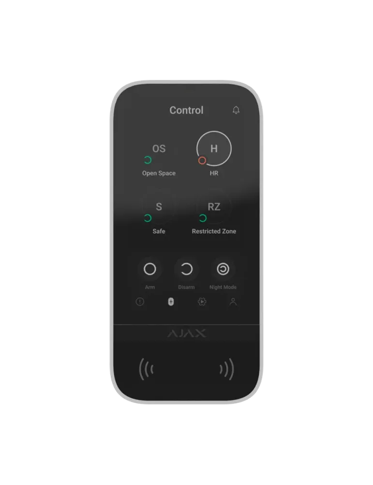 AJ-KEYPADTOUCHSCREEN-W: Teclado Táctil Ajax con Lector RFID