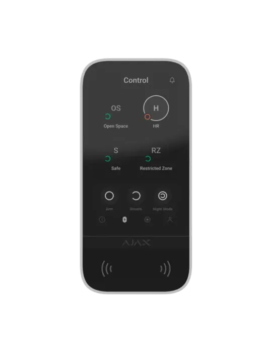 AJ-KEYPADTOUCHSCREEN-W: Teclado Táctil Ajax con Lector RFID