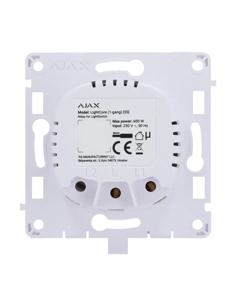 Relé para Interruptor de Luz Inteligente Simple AJAX AJ-LIGHTCORE-1G