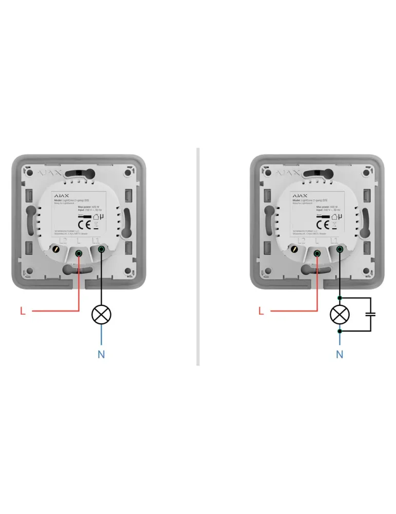 Compra el AJAX AJ-LIGHTCORE-1G-VERT | Relé Inteligente Vertical