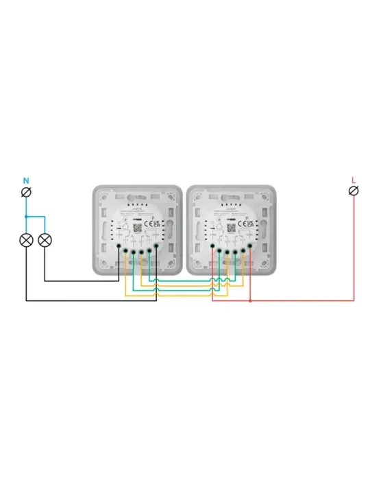 Compra el Interruptor de Luz Inteligente Doble AJAX - Activación Táct