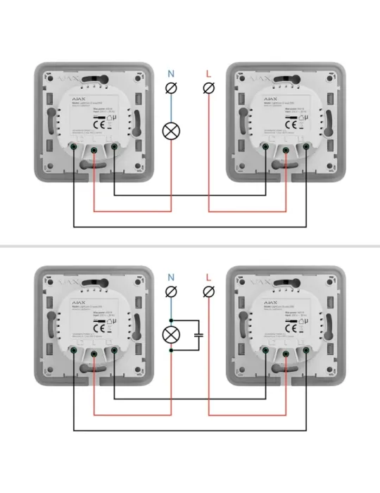 AJAX - Relé para interruptor de luz inteligente bidireccional con alc