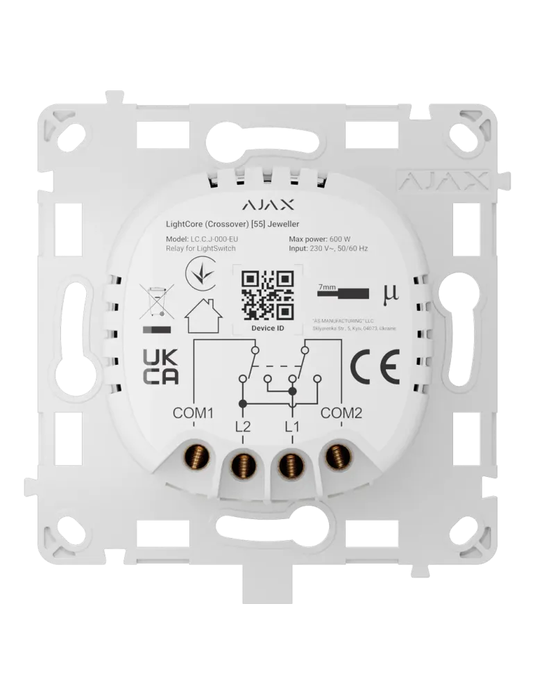 AJAX: Interruptor de Luz Inteligente de Cruce Bidireccional
