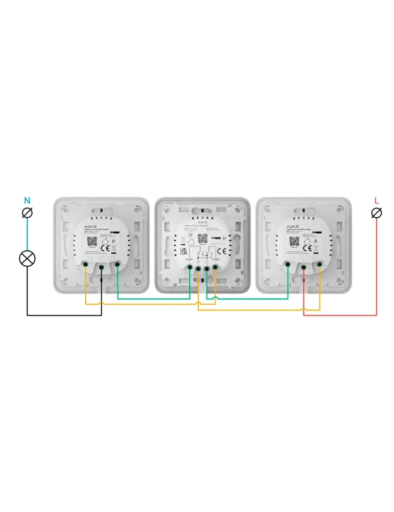 AJAX AJ-LIGHTCORE-CROSS-VERT: Relé Inteligente para Interruptor de Lu