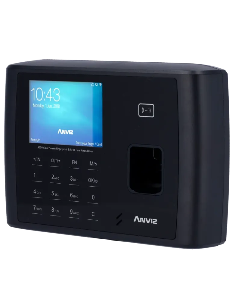 ANVIZ Control de presencia - Huella, tarjeta EM/MF y PIN - 3.000 usuar