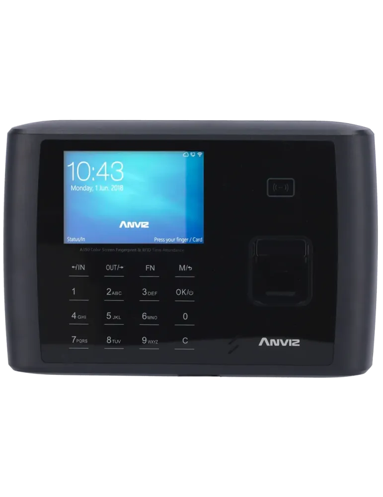 ANVIZ Control de presencia - Huella, tarjeta EM/MF y PIN - 3.000 usuar