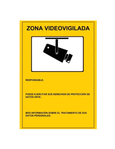 MARCA BLANCA Cartel de plástico - Serigrafía Zona Videovigilada - Homo