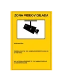 MARCA BLANCA Cartel de plástico - Serigrafía Zona Videovigilada - Homo
