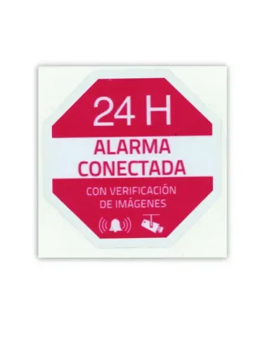 MARCA BLANCA Pegatina de plástico - Serigrafía Alarma conectada - Vini