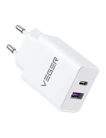 VEGER - Cargador USB - Potencia 65W | Con tecnología GaN - Carga rápid