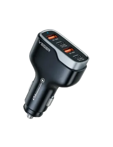 VEGER - Mechero coche - Potencia 66W - Carga rápida 30W - Salidas 2x U